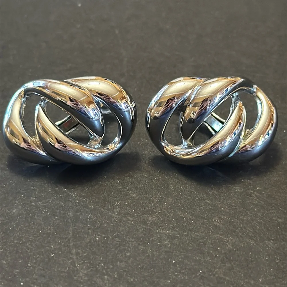 Napier Screw Back Silver-Tone Clip On Earrings